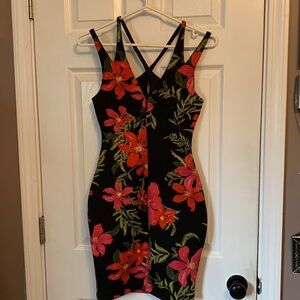 Guess Floral Stretch Mini Dress NWT XS